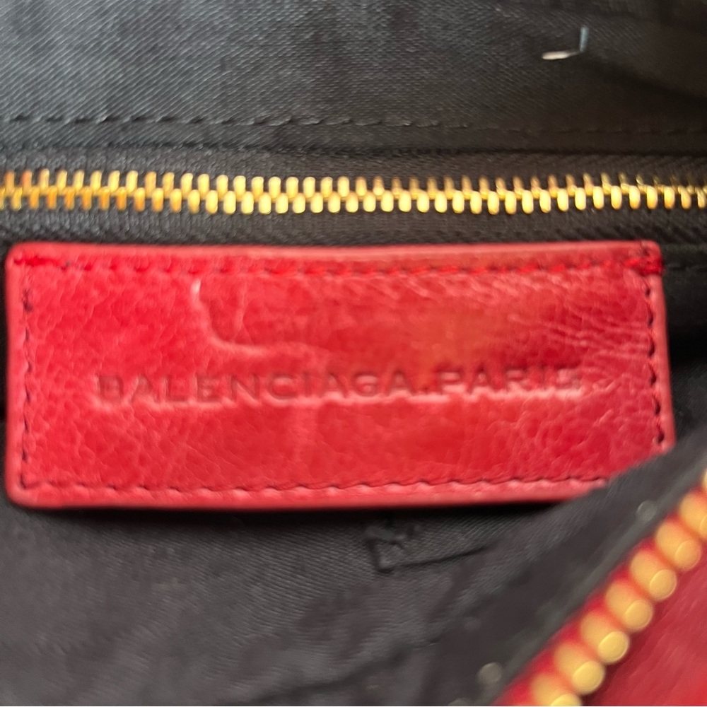 Balenciaga red mini crossbody city bag with gold Hardware - Picture 9 of 12
